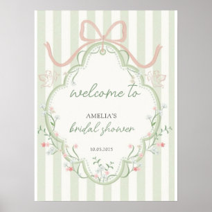 Time for Tea Bridal Shower Wildflower  Poster