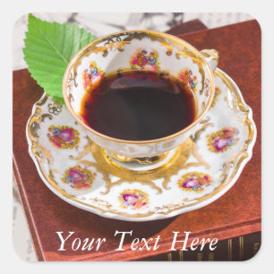 Time for Tea Design Square Sticker