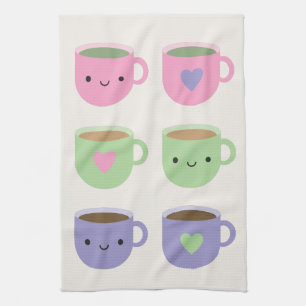 Time For Tea - Kawaii Cup of Tea Tea Towel