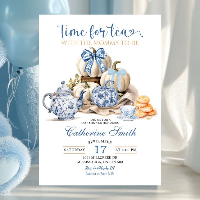 Time for Tea Party Chinoiserie Baby Shower Invitation (Creator Uploaded)