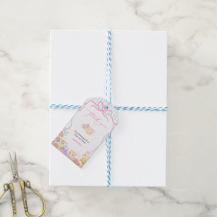 Time for tea Teapots and Cups baby shower Gift Tags