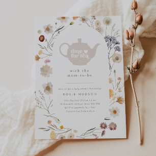 Time for Tea with Mum To Be Baby Shower Invitation