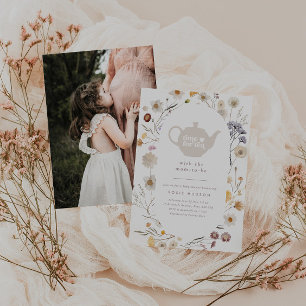 Time for Tea with Mum To Be Baby Shower Invitation
