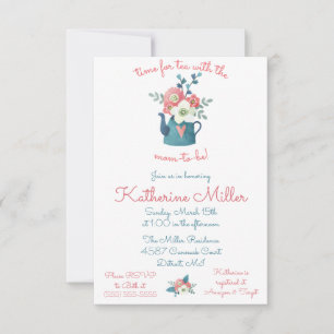 Time for Tea with the Mum-to-be!  Shower  Invitation