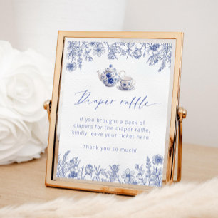 Time For Tea With The Mummy To Be Diaper raffle Poster