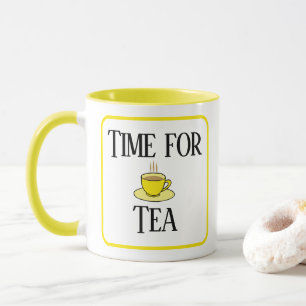 Time for tea, yellow tea cup.  With your name  Mug