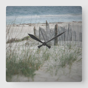 Time for the Beach Square Wall Clock