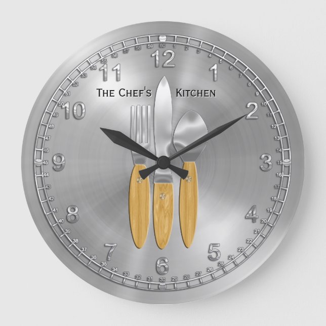 Time for the Master Chef in You (Personalised) Large Clock (Front)