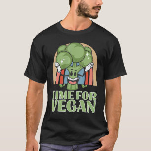 Time For Vegan Broccoli Vegetable Food Broccoli T-Shirt