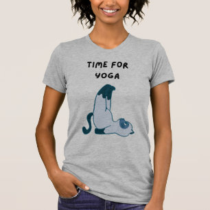Time For Yoga cat cute t-shirt