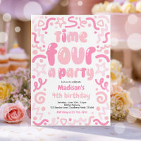 Time Four A Party Confetti Balloon 4th Birthday