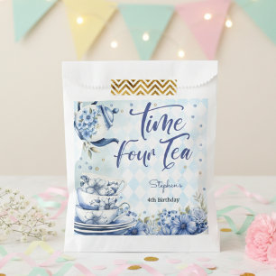 Time four tea, fourth birthday for kids favour bags