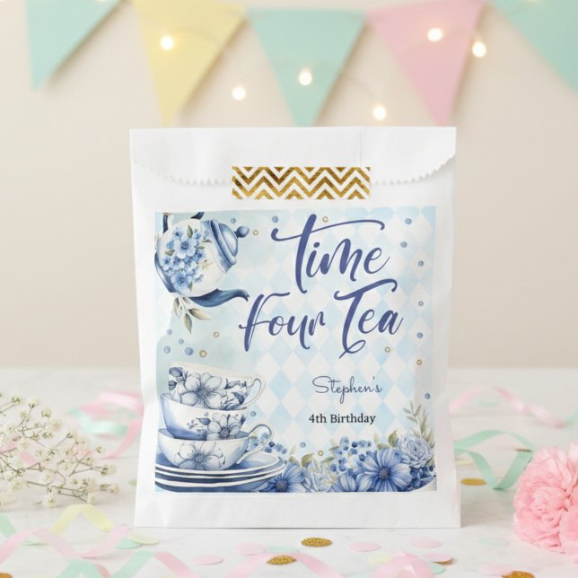 Time four tea, fourth birthday for kids favour bags (Creator Uploaded)
