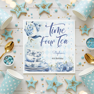 Time four tea, fourth birthday for kids napkin