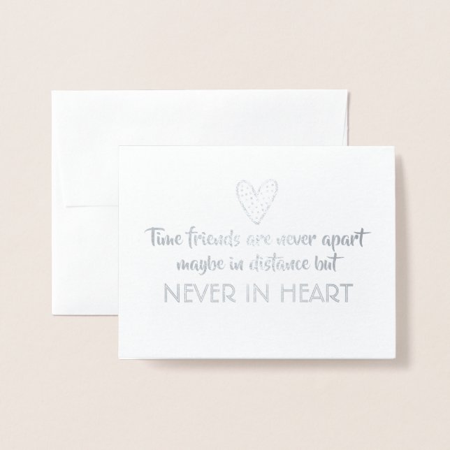 Time Friends - Sweet Bridesmaid Proposal Foil Card (Front With Envelope)