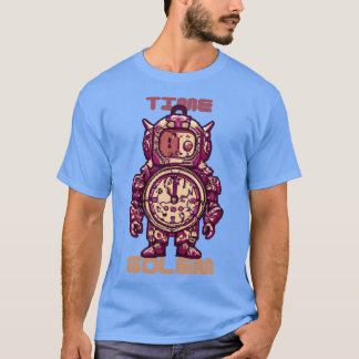 Time Golem Funny Surreal Steampunk Alarm Clock Rob T-Shirt