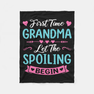 Time Grandma New Grandma Ba  Fleece Blanket