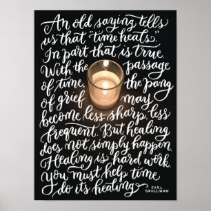 Time Heals Hand-lettered Art Poster