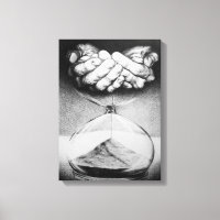 Time Hourglass hands Pencil drawing Surreal art
