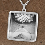 Time Hourglass hands Pencil drawing Surreal art Silver Plated Necklace<br><div class="desc">"Time" | Graphite pencil drawing of hourglass and hands holding sand. Hand drawn surreal art. 🔹 You can customise it - resize/rotate the image,  add text and more :) 🔹🔹🔹 Send me a photo of your purchase or just share it and tag me @edrawings38art (on FB/IG/Twitter) Thank you! 💜</div>