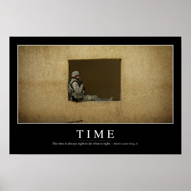 Time: Inspirational Quote Poster (Front)