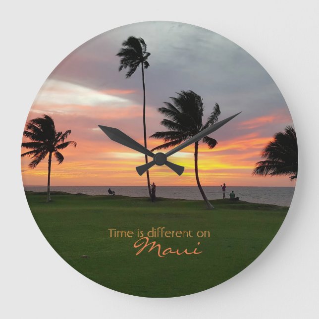 Time is different on Maui Wall Clock (Front)