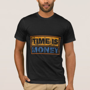 Time Is Money Black Graphic Men's T-Shirt