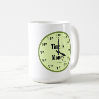 Time is Money - Mug Green Clock Face