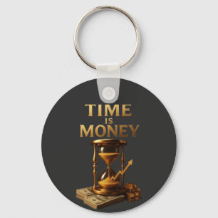 Time Is Money Powerful Motivational Design Key Ring