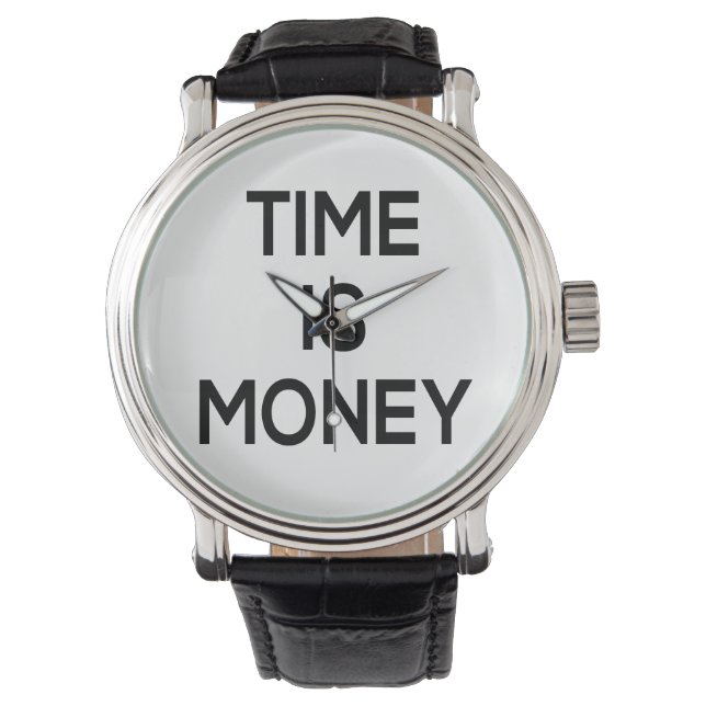 time is money, text design, word art watch (Front)