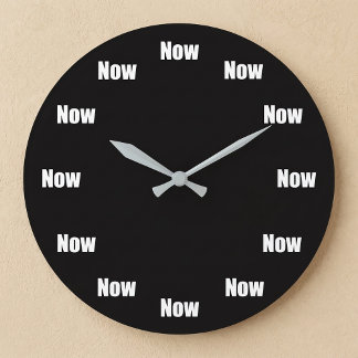 Time is Now Mindfulness Yoga Meditation Large Clock