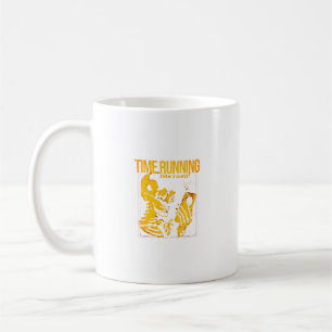 Time Is Running Minimalist Clock & Life Concept  Coffee Mug