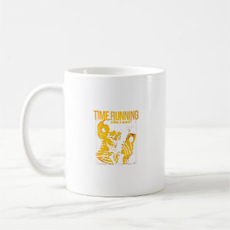 Time Is Running Minimalist Clock & Life Concept  Coffee Mug
