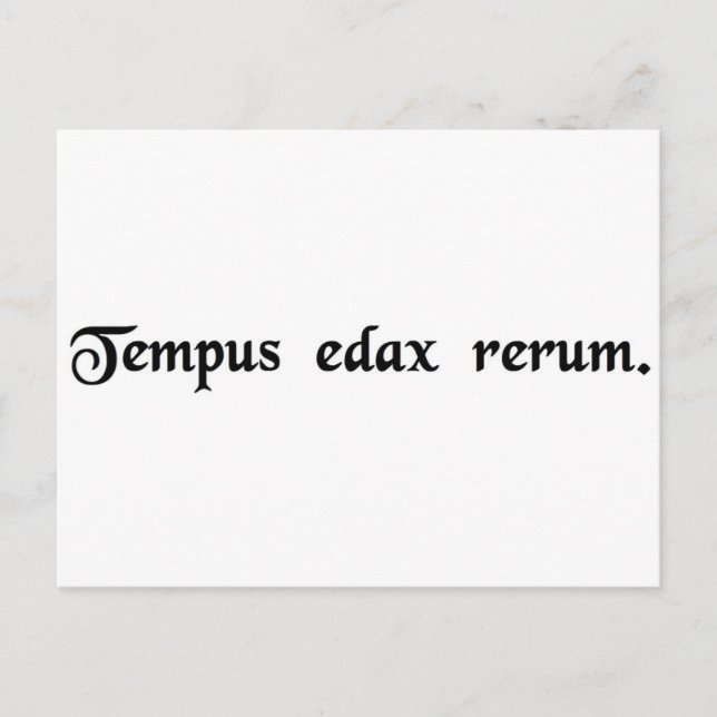 Time is the devourer of all things. postcard (Front)