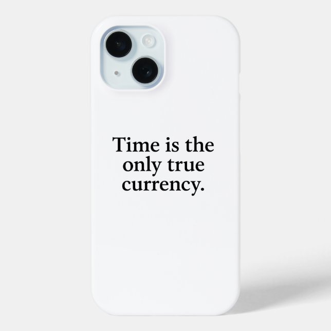 Time Is the Only True Currency – Minimalist Quote  Case-Mate iPhone Case (Back)