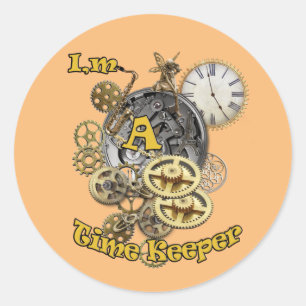 Time Keeper  Classic Round Sticker