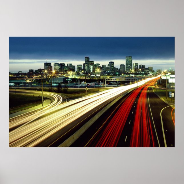 Time Lapse City Lights Poster (Front)