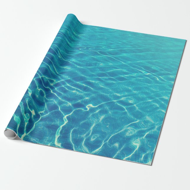 Time lapse photography of blue body of water wrapping paper (Unrolled)