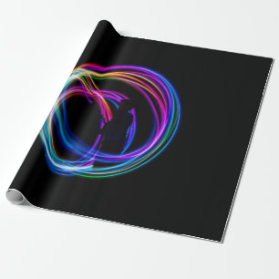 Time-lapse photography of lights wrapping paper