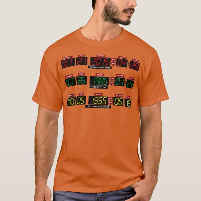 Time Machine Dashboard Funny T-Shirt (Front)