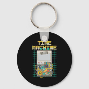 Time Machine Retro Vintage Time Travelling Gift Key Ring