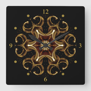 Time Machine Spacecraft V 02 ~ * ~   Square Wall Clock