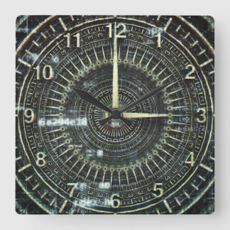 Time Machine Square Wall Clock