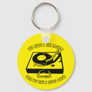 Time Machine Vinyl Record Player Turntable Key Ring