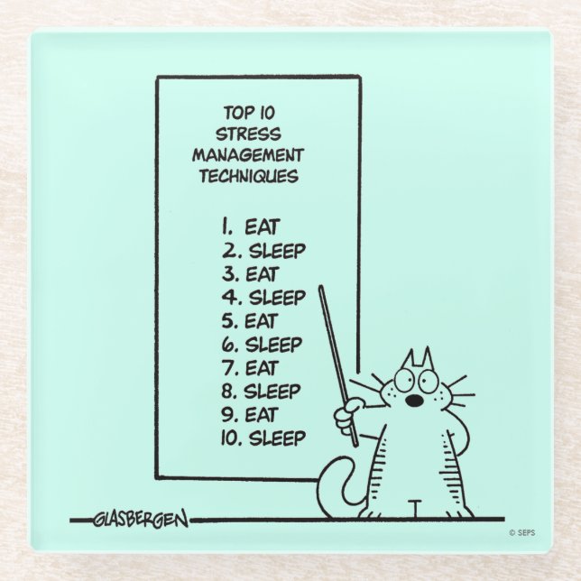 Time Management Glass Coaster (Front)