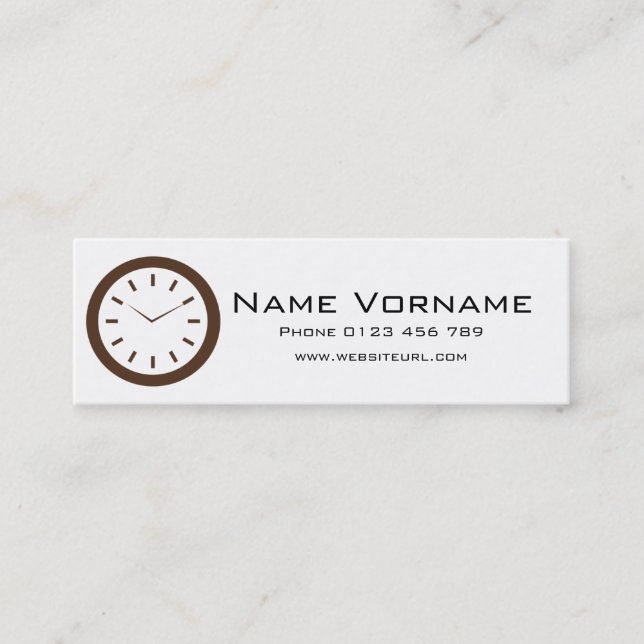 time mini business card (Front)