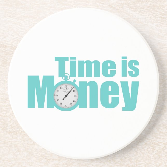 Time Money Coasters: Customisable Design Coaster (Front)