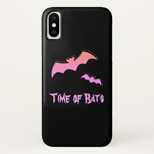 Time of Bats - Pink & Purple Abstract Pop Art Case-Mate iPhone Case (Back)
