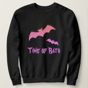 Time of Bats - Pink & Purple Abstract Pop Art Sweatshirt