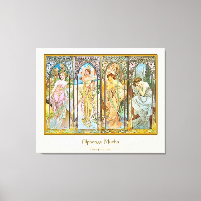 Time of the Day - Alphonse Mucha Canvas Print (Front)